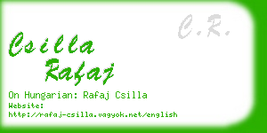 csilla rafaj business card